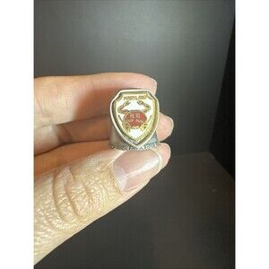 Souvenir Pewter Thimble From Maryland; Red Crab